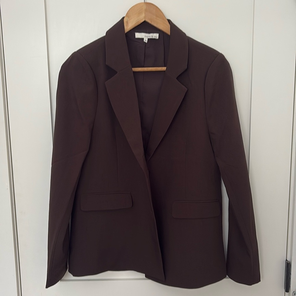 NWOT XS Chocolate Brown Monk & Lou Blazer from Plenty